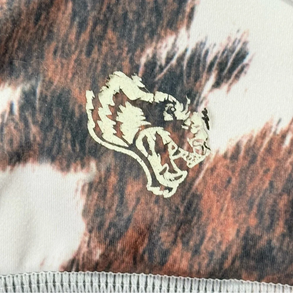 Darc Sport She Solid Hardcore Everyday Sports Bra Carbon Cow Print Medium Wolves